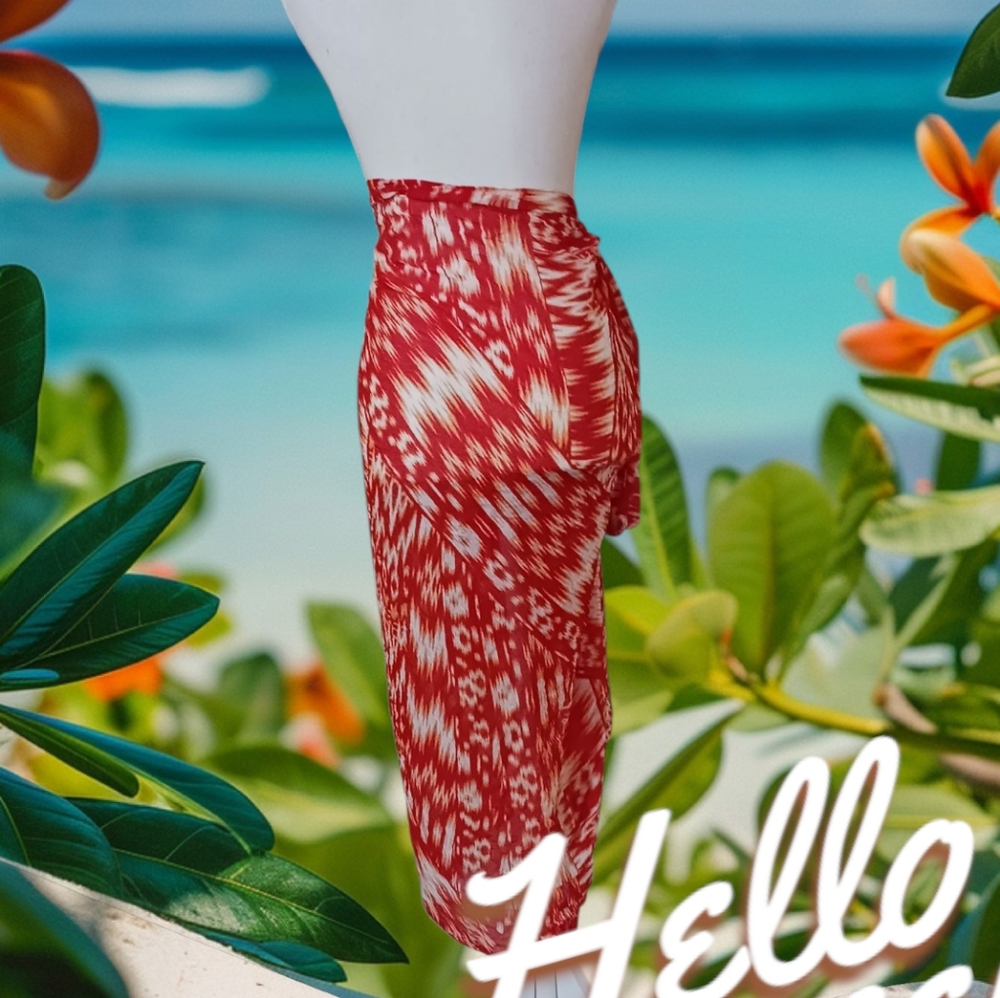 Calvin Klein Swimwear Sarong Red